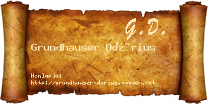 Grundhauser Dárius névjegykártya